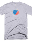 Unisex Grey All-American Heart Shirt