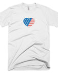 Unisex White All-American Heart Shirt