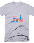 Unisex Grey Land Of The Free and Home Of The Brave Shirt