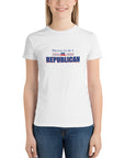 Proud To Be A Republican (Women's T-Shirt in White)