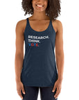 Research. Think. Vote. (Women's Racerback Tank)