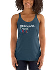 Research. Think. Vote. (Women's Racerback Tank)